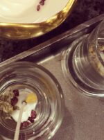 Regulus candles pre-pour with garnet, herbs, and mastic