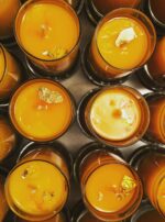 The top of Regulus candles, featuring 24k gold leaf