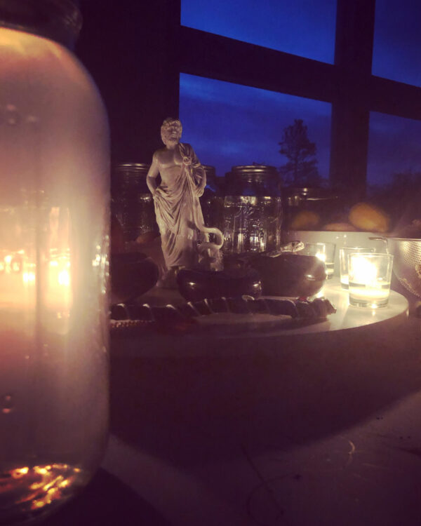 Asclepius 3 Son of Apollo altar blue sky Asclepius 3 Son of Apollo altar blue sky