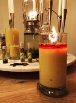 Jupiter in Sagittarius Large Candle Burning