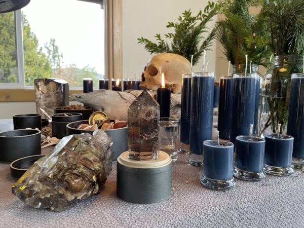 Saturn in Capricorn candles altar 2 Saturn in Capricorn candles altar 2