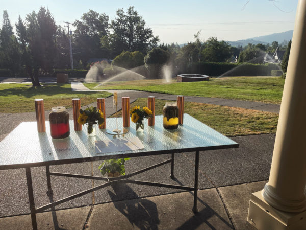 Golden Sol Sun in Leo Sphere and Sundry Sprinklers Water