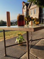 House Altar Sunflowers Water Bottle Oil Golden Sol Sun in Leo Sphere and Sundry