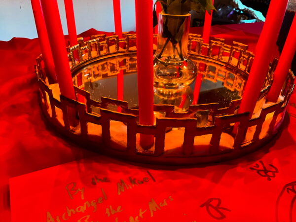 Fiery Wall of Protection Altar Close Up Salt Fiery Wall of Protection Altar Close Up Salt