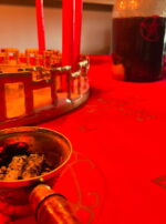 Fiery Wall of Protection Altar Close Up Wide