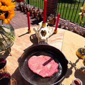 Leo III Third Decan of Leo Cooking Wagyu on Cast Iron