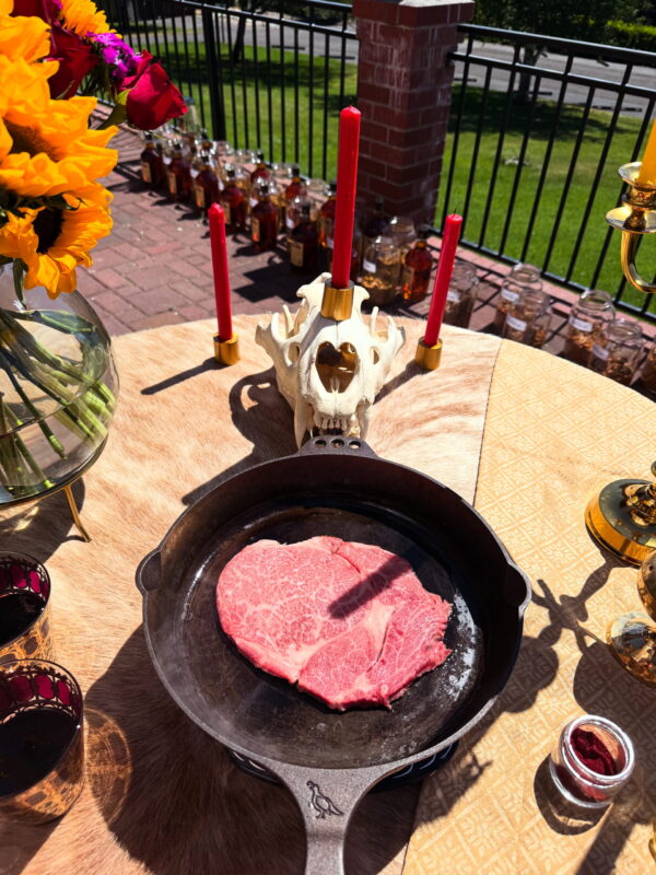 Leo III Third Decan of Leo Cooking Wagyu on Cast Iron Leo III Third Decan of Leo Cooking Wagyu on Cast Iron