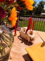 Leo III Third Decan of Leo Flowers Skull