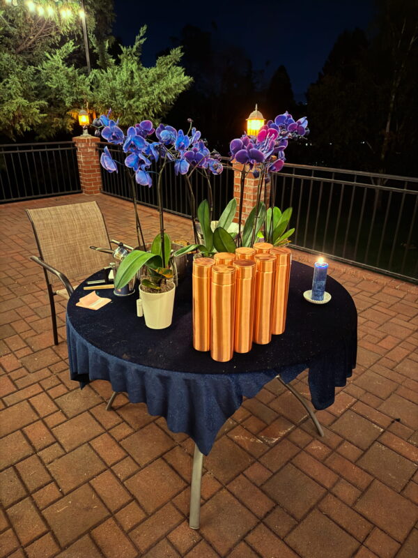 Exalted Jupiter in Cancer Talismanic Materia altar tall water bottles Exalted Jupiter in Cancer Talismanic Materia altar tall water bottles